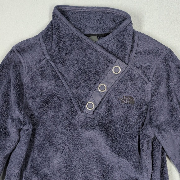 The North Face Osito Fleece Pullover Women's Small Purple Snap Casual Jacket - Picture 2 of 9